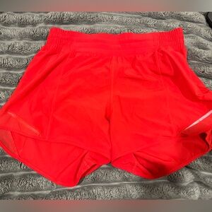 Lululemon Red Athletic Shorts
